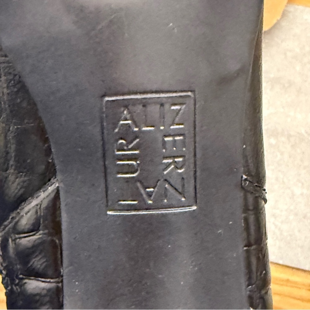 Naturalizer Deesha Croco Knee High Tall Boots Embossed Black 8.5M - Picture 13 of 14